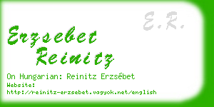erzsebet reinitz business card